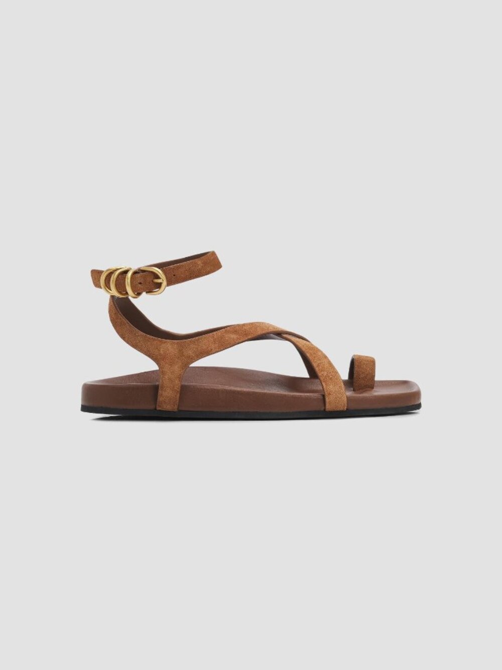 NWT RAG & BONE Rue Suede Ankle Strap Sandal Umber 8 US / 38 EU